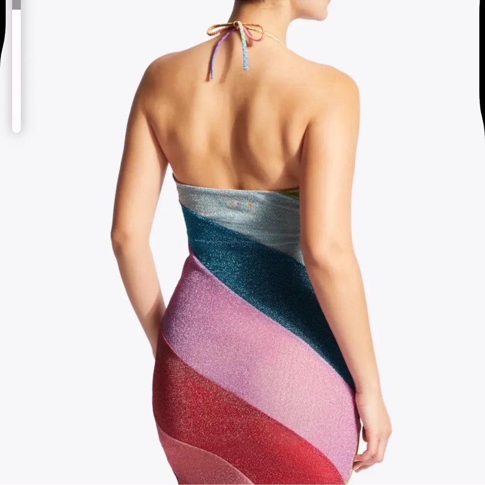 KURT GEIGER RAINBOW MINI DRESS SWIM COVER UP SIZE M MSRP $149.00 NWT - Picture 4 of 9